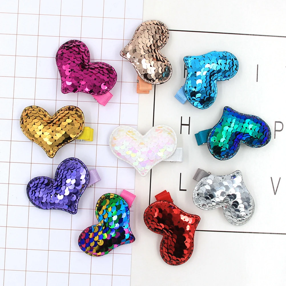 

22pcs Heart Shaped Hairpins Kids Barrette Children Hair Clips Cute Christmas Gift Party Costume Headwear Accessories