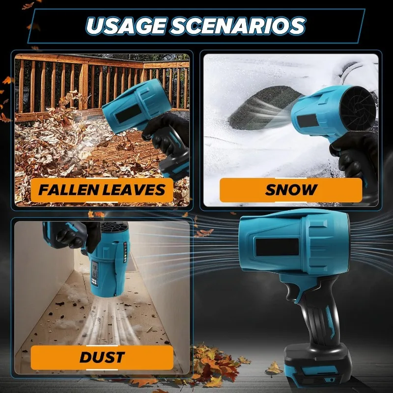 마키타 20V 배터리 호환 에어 블로워 제트 터보 팬 휴대용 강력 팬 고속 에어 더스터 키보드 청소용 헤어카용