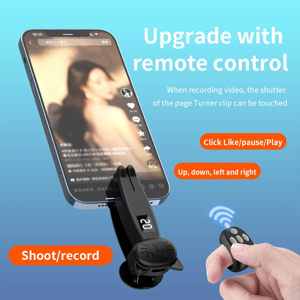 E-Reader Controller Bluetooth-Compatible 5.3 Taking Photos Video Recording Remote Triggers Ring for Kindle Paperwhite