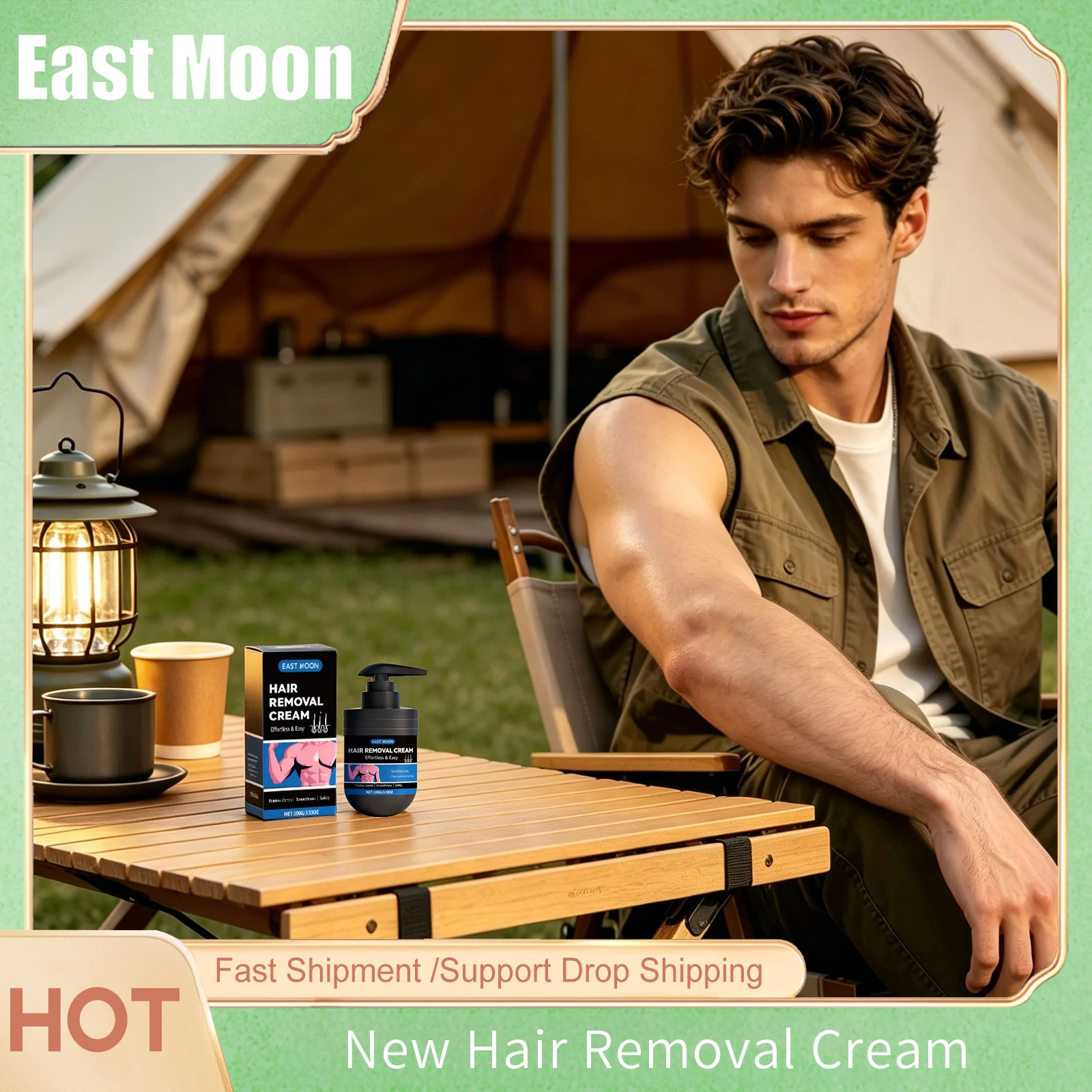 

East Moon Men Vitamin Hair Removal Cream Non Irritating Growth Inhibitor Good Smell Intimate Areas Underarm Hair Remove Creams