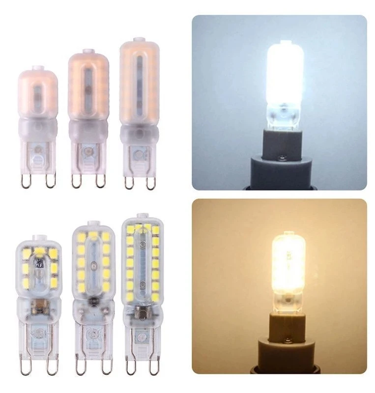 10 Buah/Lot Lampu LED G4 G9 3W 6W 7W AC/DC 12V 220V Lampu LED 2835 Lampu Sorot Lampu Ganti Halogen Dingin/Putih Hangat