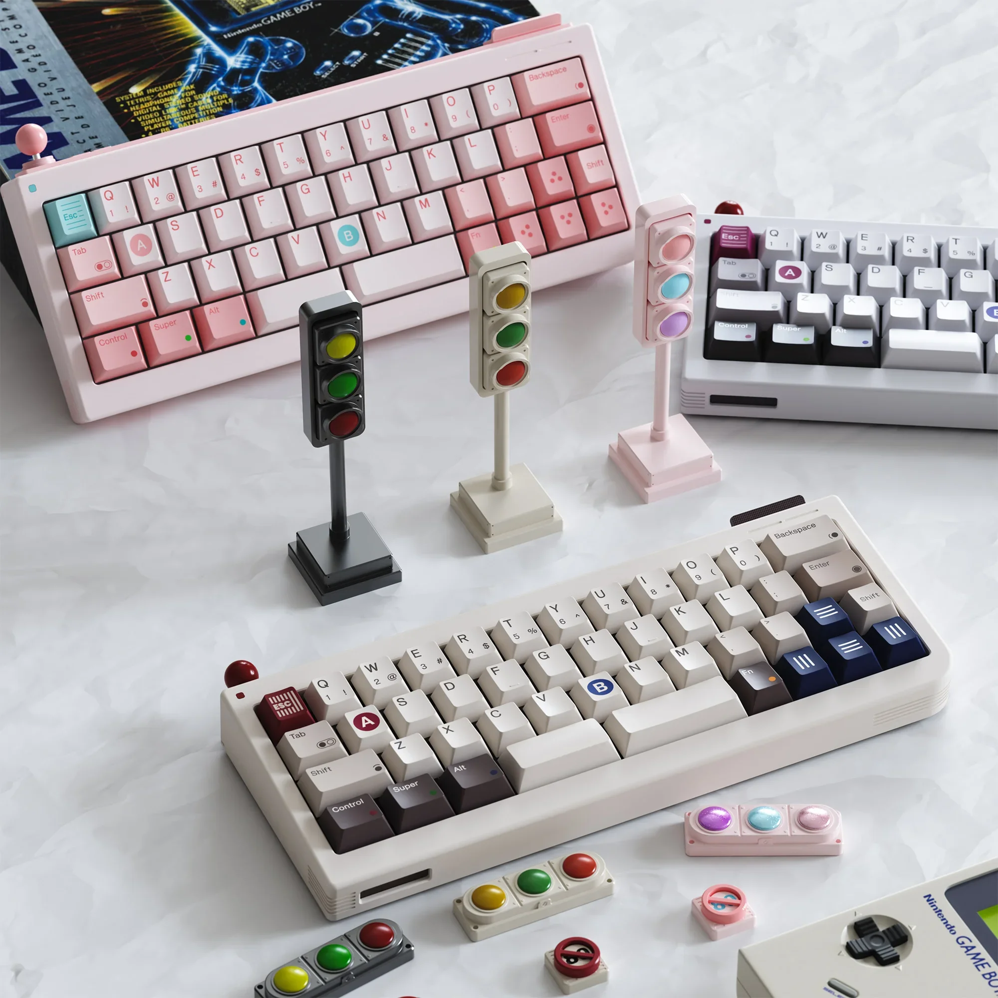 Retros-gb40ワイヤレスメカニカルキーボード,トライモードガスナー