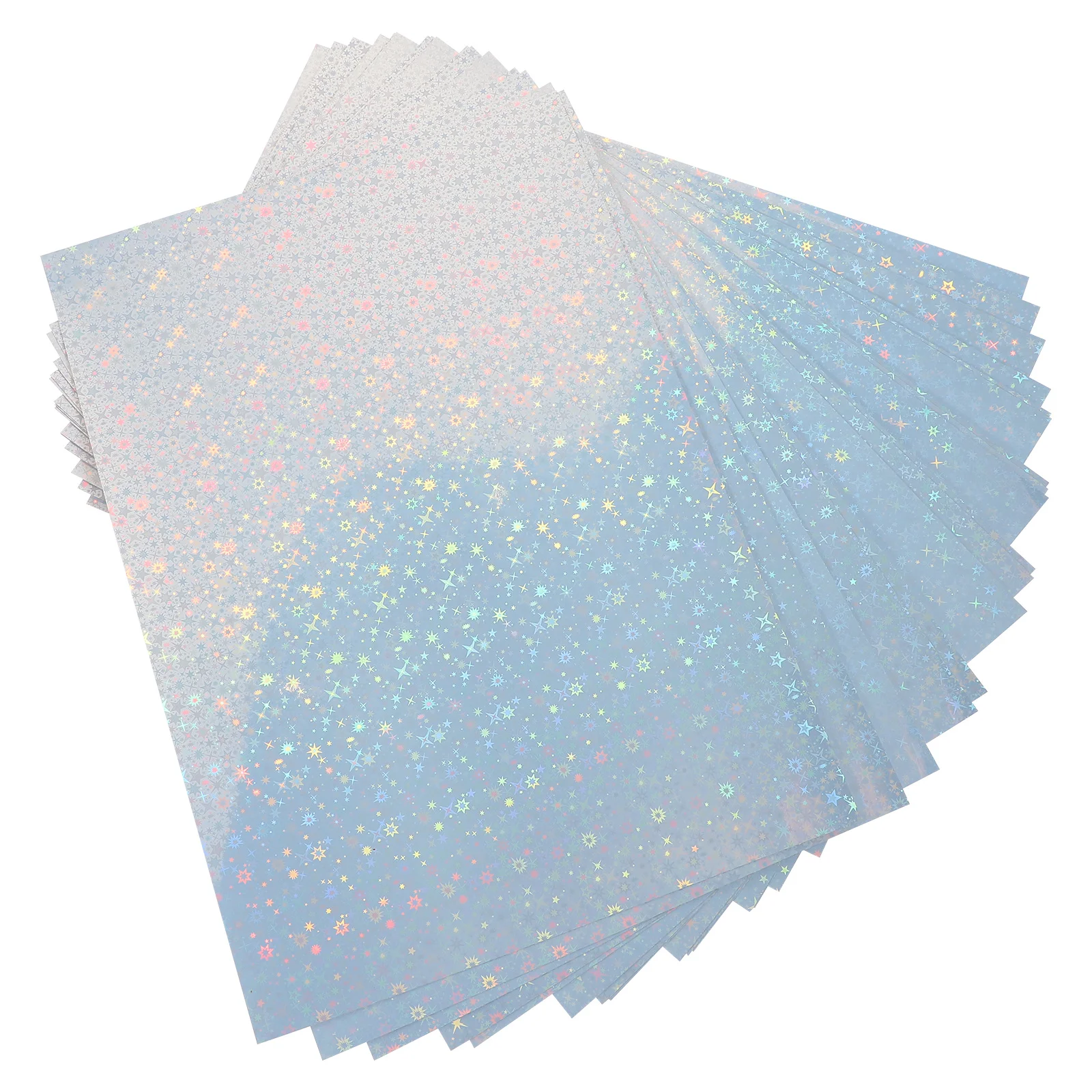 

20 Sheets Vinyl Stickers Self-adhesive Decals Holographic Small Mini Waterproof Paper Aluminum Coating
