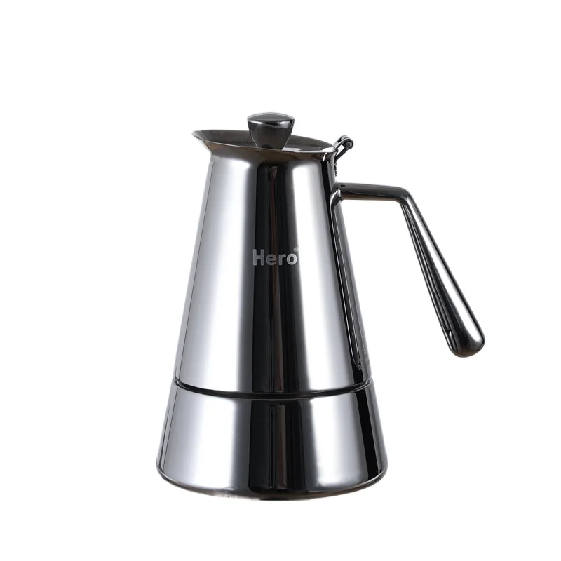 

*Mocha Pot Stainless Steel Portable Coffee Pot Home Brewing Coffee Machine Espresso Pot