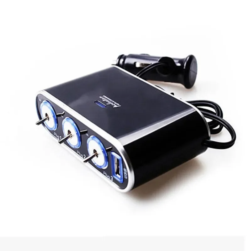 

5V/12V Car Cigarette Lighter Car Charger USB 3.0Cigarette Lighter Adapter 120W 3 Socket Car Power DC Socket Distributor