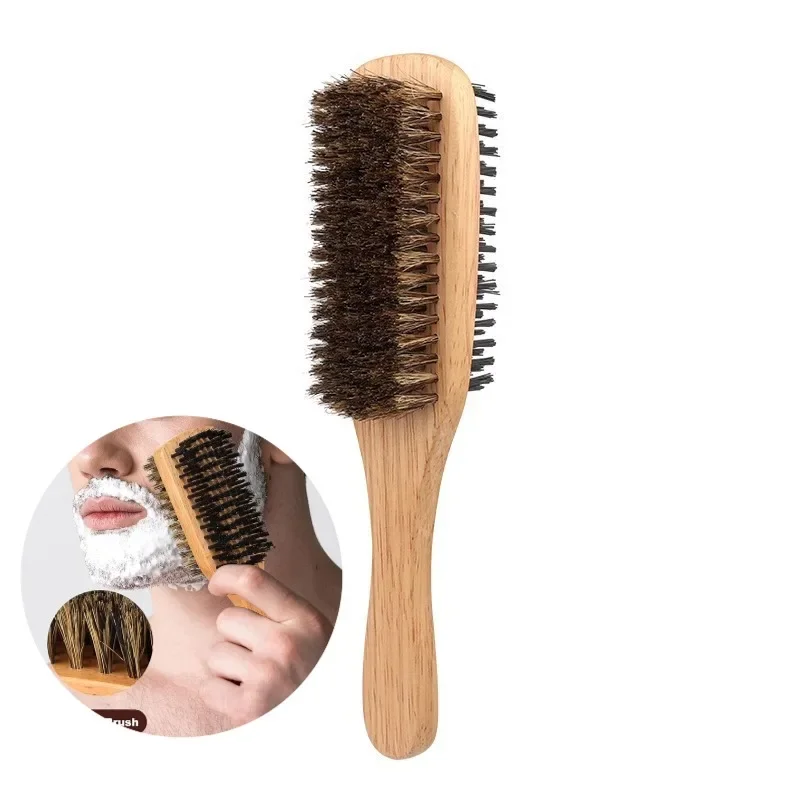 

1PCS Double Sided Slick Back Hair Brush for Neck Dust Beard Grooming Haircut Scrubber Brush Salon Hairdressing Tools