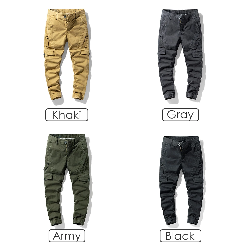 Men Winter New Long Casual Pockets Warm Cotton Cargo Pants Trousers Joggers Men Fashion OutfitsThick Outwear Safari Style Pants