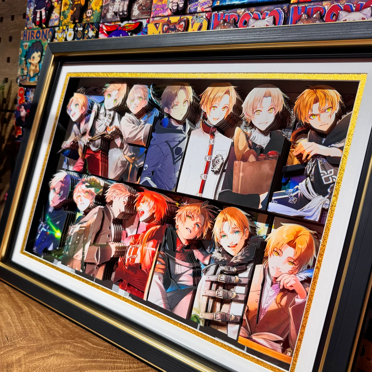 Anime Mushoku Tensei Werkloze reïncarnatie 3D handgemaakte kunst schilderij schattige Rudeus Greyrat ‌   Figuur Desktop Ornamenten Fan Gift