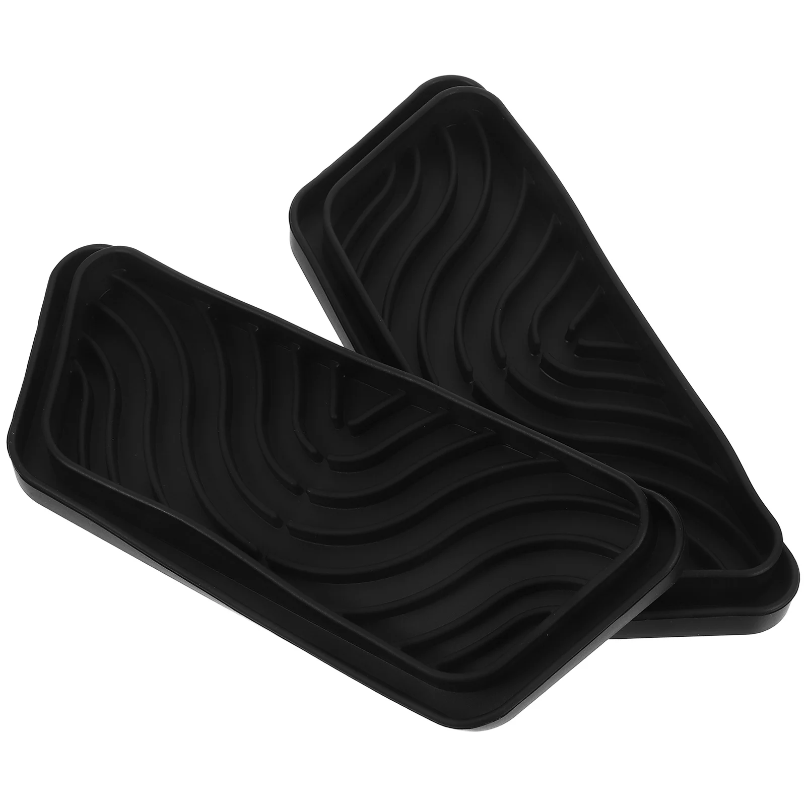 

2Pcs Rectangle Drip Tray for Refrigerator 8x3 Inch Silicone Water Catcher Mat Non Slip Fridge Dispenser Leakage Prevention
