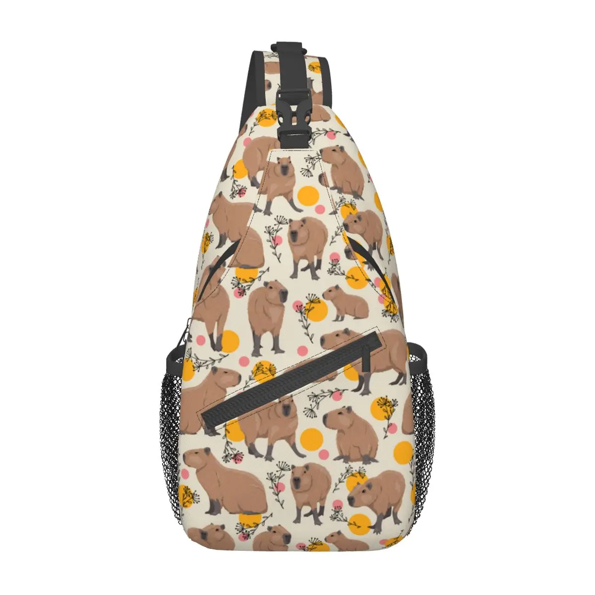 

Capybara Animals Crossbody Sling Bags Casual Chest Bag Wild South America Shoulder Backpack Daypack for Hiking Outdoor Cycling