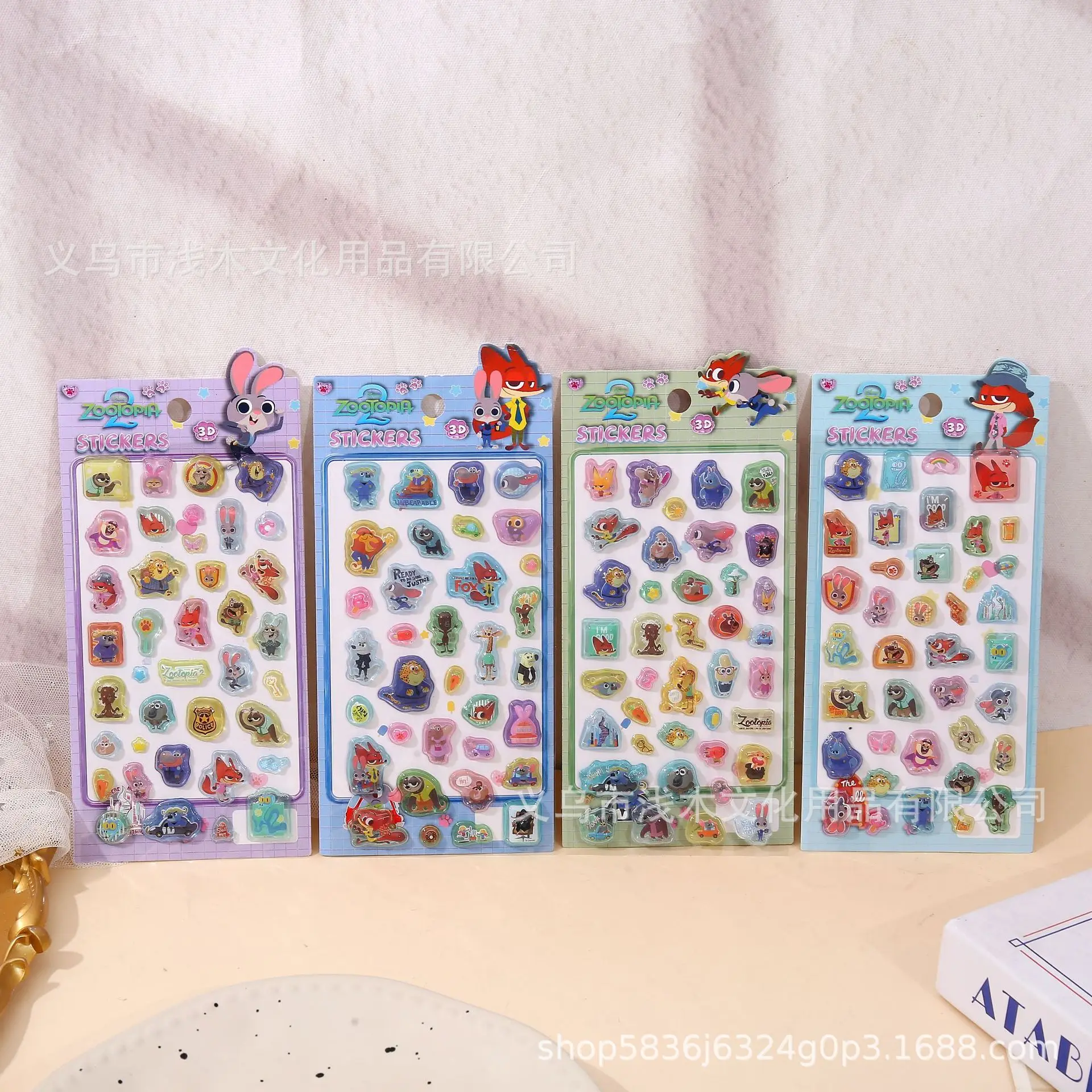 

40pcs Kawaii Zootopia 3d Solid Embossed Sticker Diy Handbook Goo Card Sticker Child Reward Sticker Phone Case Decorative Gifti