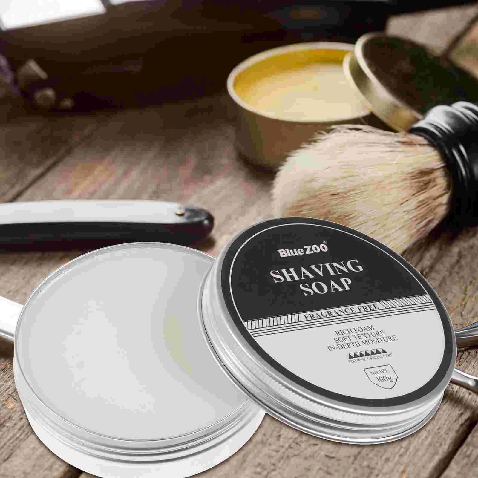 Shave Cream Beard Shaving Man Face Care Facial Organic Men's Soap Natural Male Not Stimulating