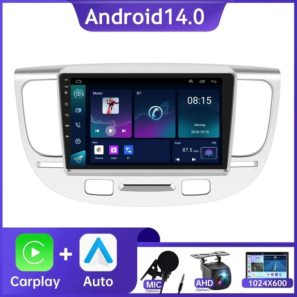 

For Kia RIO 2 RIO2 2005-2010 2011 Android 14 Car Radio Multimedia Player GPS Navigation WIFI Stereo Head Unit Autoradio Audio