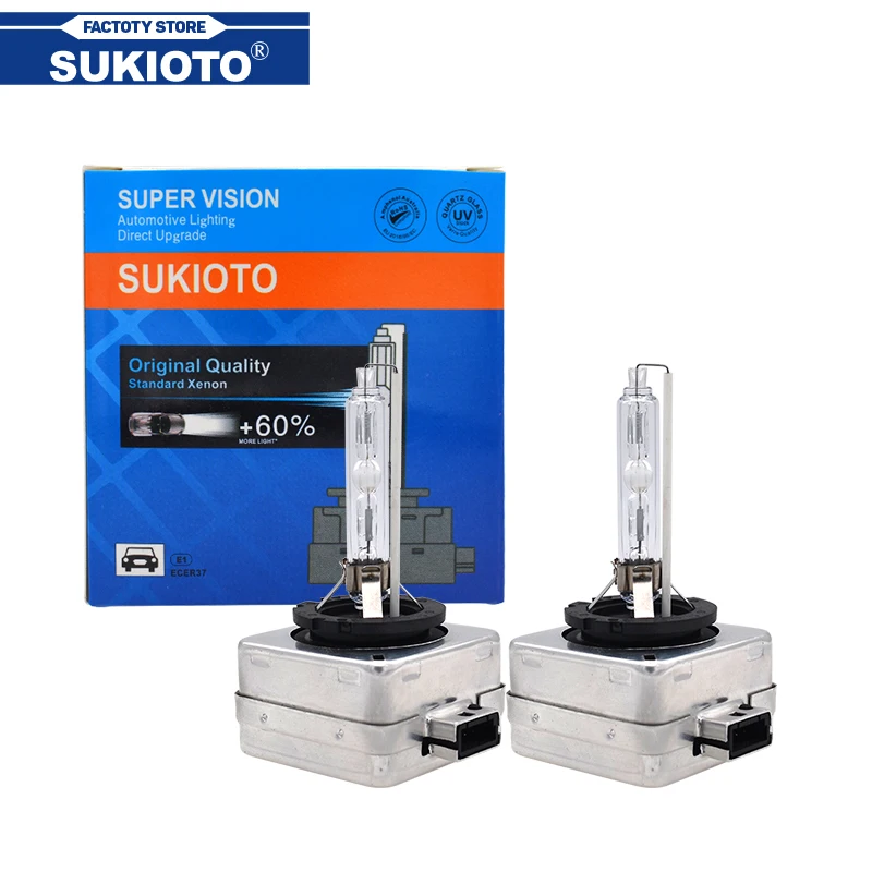 

SUKIOTO 2PCS High Bright 24V 35W D1S 6000K HID Xenon Lamps D2S 8000K D3S 4300K D4S 5000K Car Headlight For Original Xenon Kit