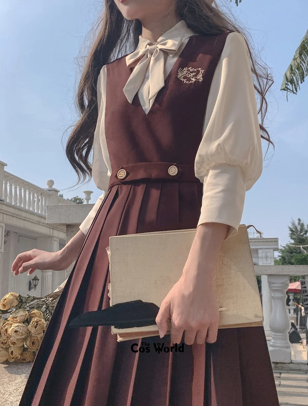 [Historia del té] Trajes de vestir delantal de las mujeres japonesas para niñas, uniforme de escuela secundaria de clase JK, ropa para estudiantes