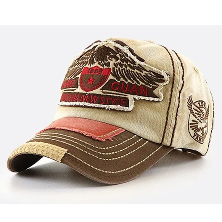 قبعة بيسبول عصرية للرجال والنساء مطرزة ومغسولة عتيقة للحماية من الشمس للجنسين للخريف والرياضات الخارجية ​