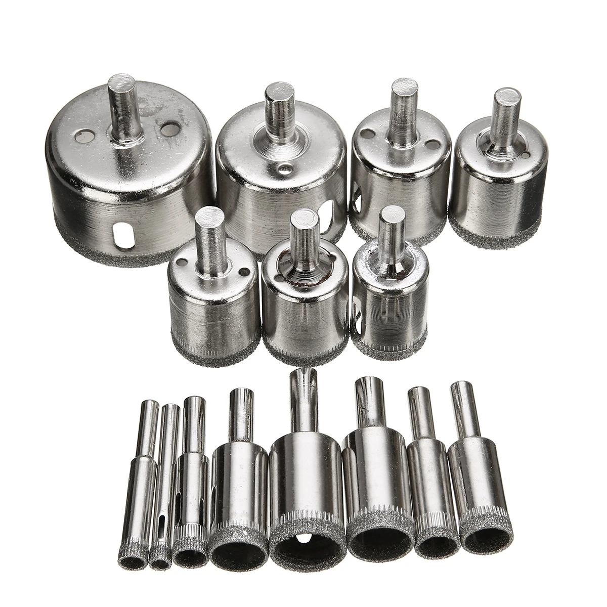 Imagem -02 - Diamante Buraco Saw Broca Ferramenta 650 mm Cerâmica Porcelana Vidro Mármore 10 12 14 16 18 20 22 25 26 28 15 Peças Grupo 30 40 50 Milímetros