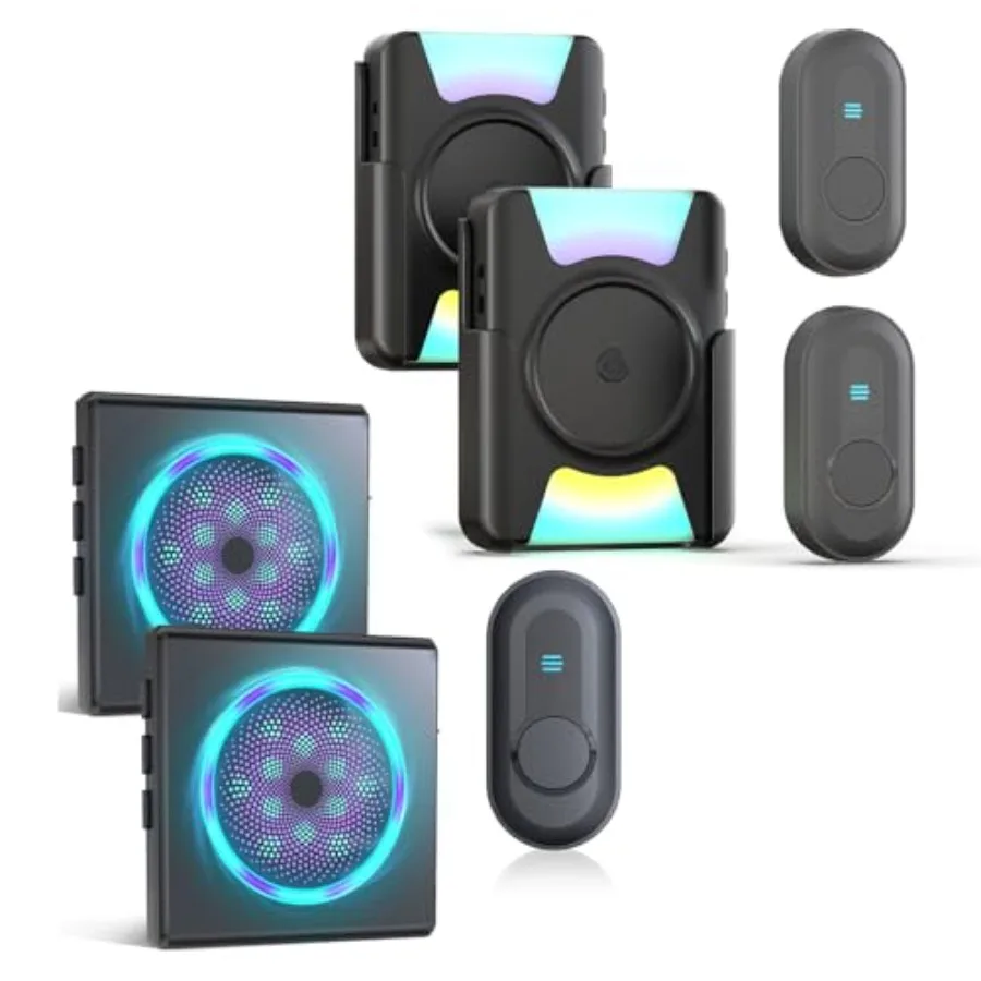 

CallToU Hearing Impaired Wireless Doorbell System 3 Call Buttons 4 Recevier