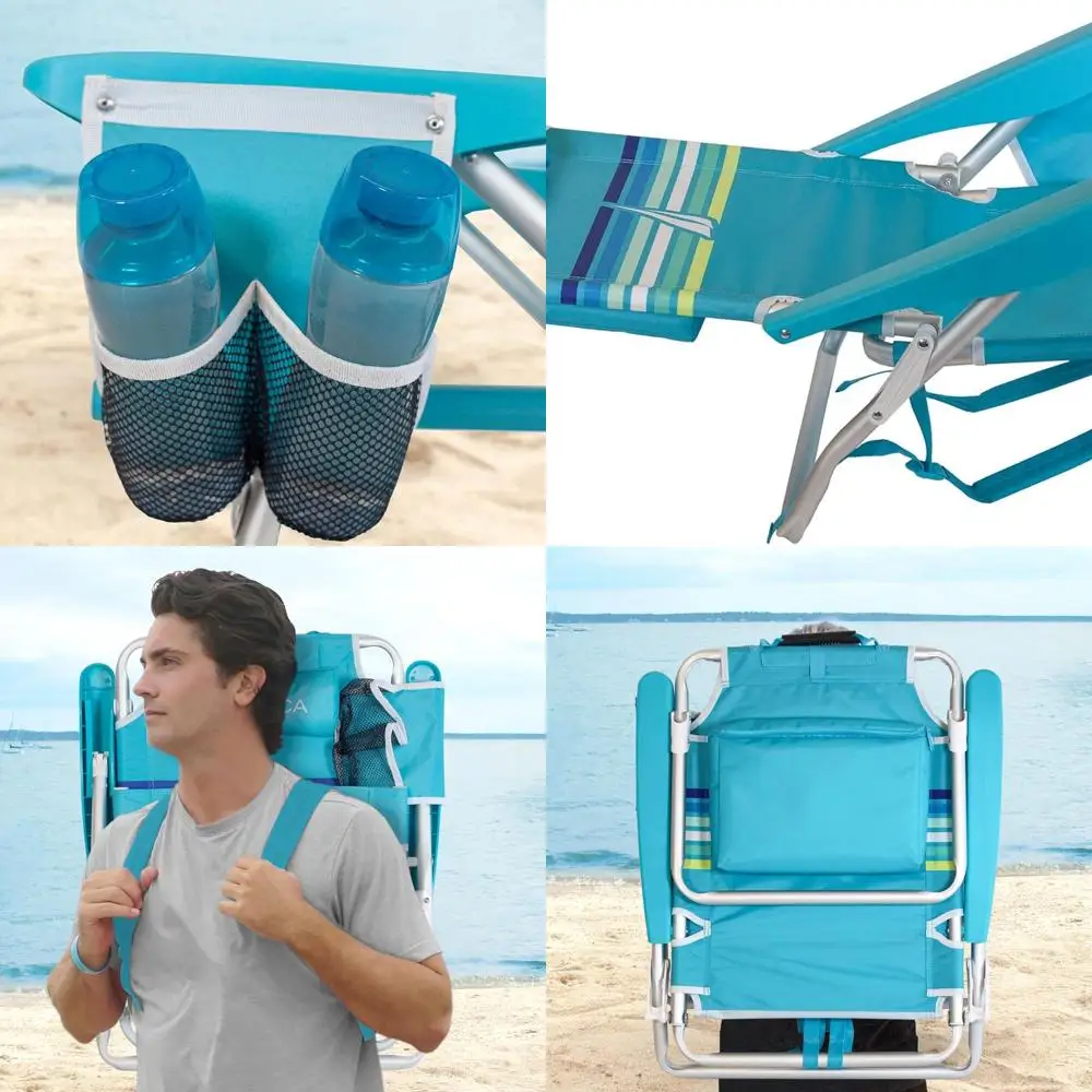 

Pillow-Equipped Aluminum 5-Position Beach Chair