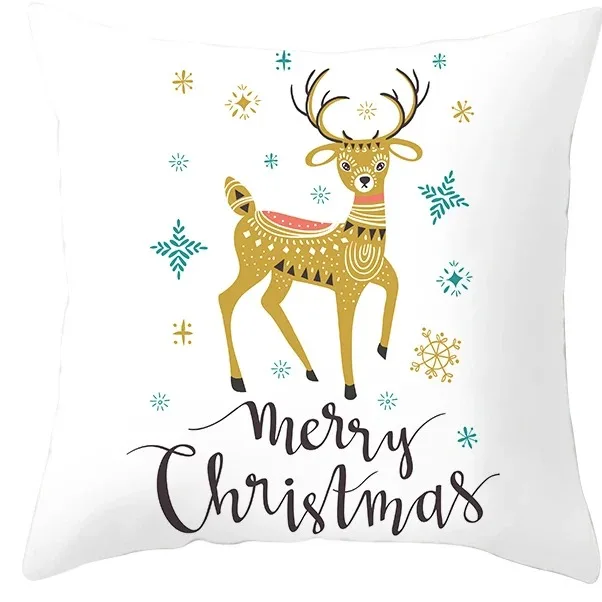 Christmas Themed Pillowcases Car Accessories Office Santa Claus Guest Sofa Home Pillowcases