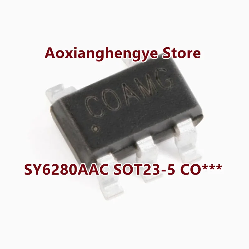 10PCS SY6280AAC SOT23-5（Marking：CO***）5.5V, 2A Low Loss Power Distribution Switch