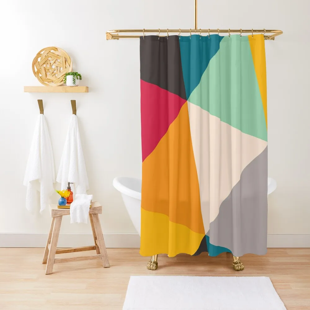 

Colourful Geometric Triangles (2012) Shower Curtain Bathroom And Shower Curtains Waterproof Bathroom Shower Curtain