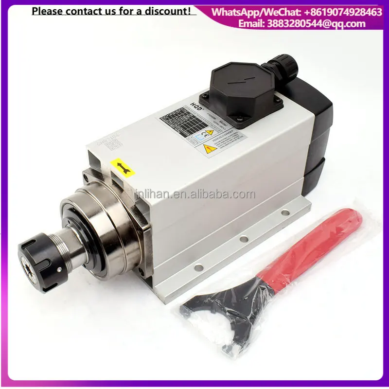 High Speed HQD 6kw 18000rpm Air Cooled Woodworking Spindle Motor GDF60-18Z/6.0 6kw Spindle