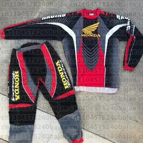 

2026 Autumn Motocross Replica Windham Honda Racing Team Reprint Jersey Breathable 3D Printed Quick Dry Long Sleeve and Pants