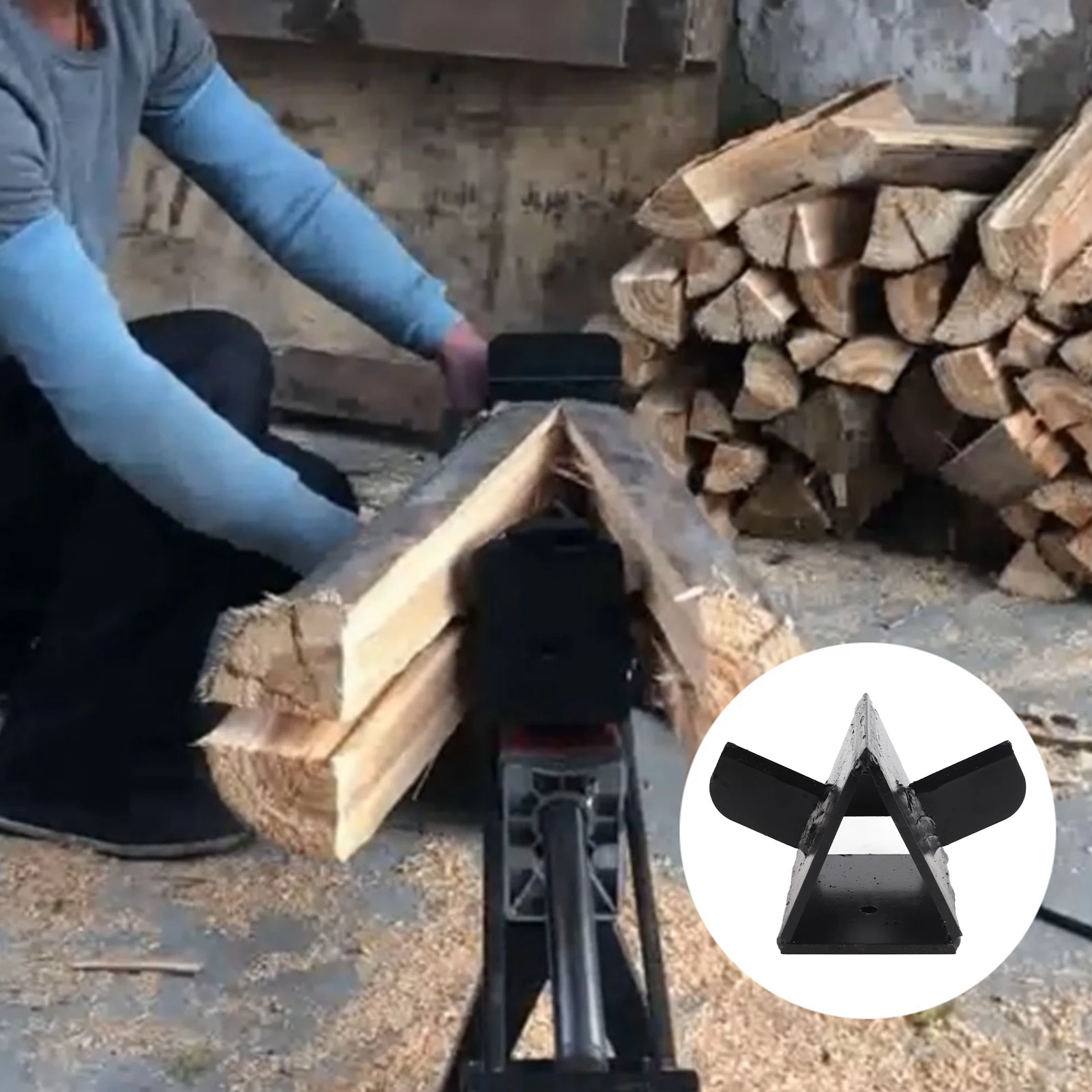 Cutter  Electric Hydraulic Wood Splitter  Cutter  Titanium Steel Woodcutter  Wood Splitter Cutter