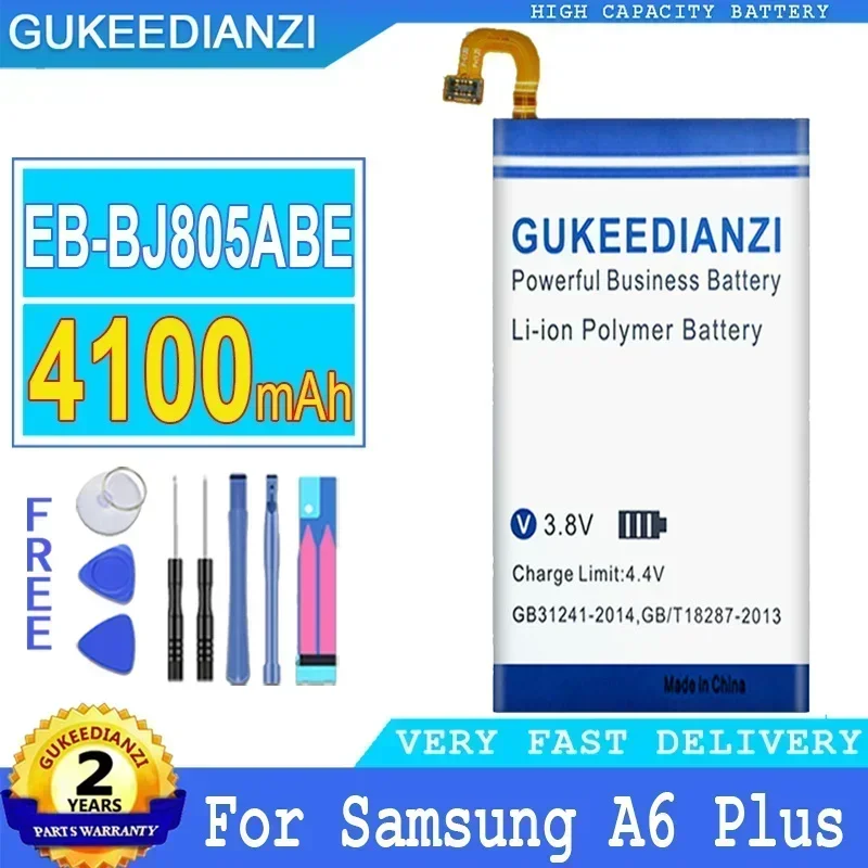 GUEllEDIANZI Batterie EB-BJ805ABE 4100mAh pour Samsung Galaxy horizon Plus A6Plus horizon + SM-A605F A605G A6050 A605K A605Joy