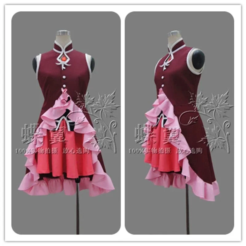 อะนิเมะ Puella Magi Madoka Magica Kyoko Sakura คอสเพลย์เครื่องแต่งกาย Madoka Magica Sakura Kyouko รองเท้าวิกผม PROP สําหรับผู้หญิงฮาโลวีน MS2