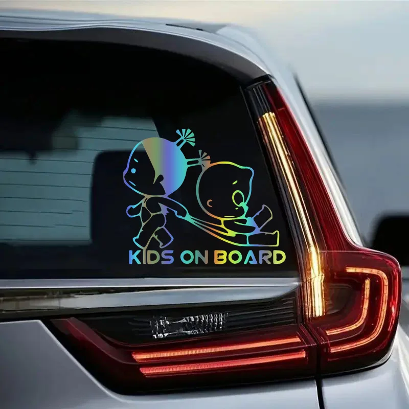 Kids On Board Kids Safety Vinyl Decal Waterproof Warning Sticker Baby in Vehicle Sign For Car Rear Windshield Decor Accessories - view 3