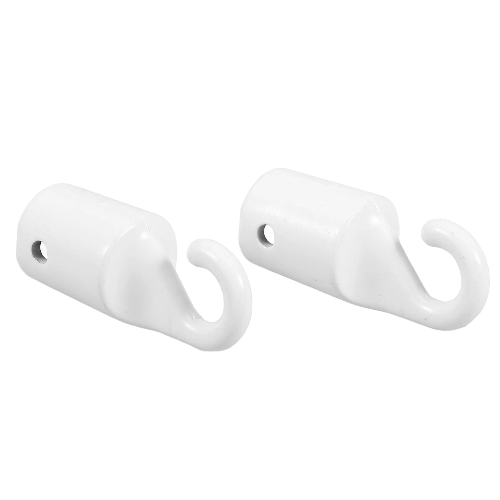 2 قطعة البلاستيك الأبيض أعمى عصا هوك استبدال تلميح قبعات لقضبان الستائر تركيب سريع الستائر اكسسوارات الستار عصا السنانير #2