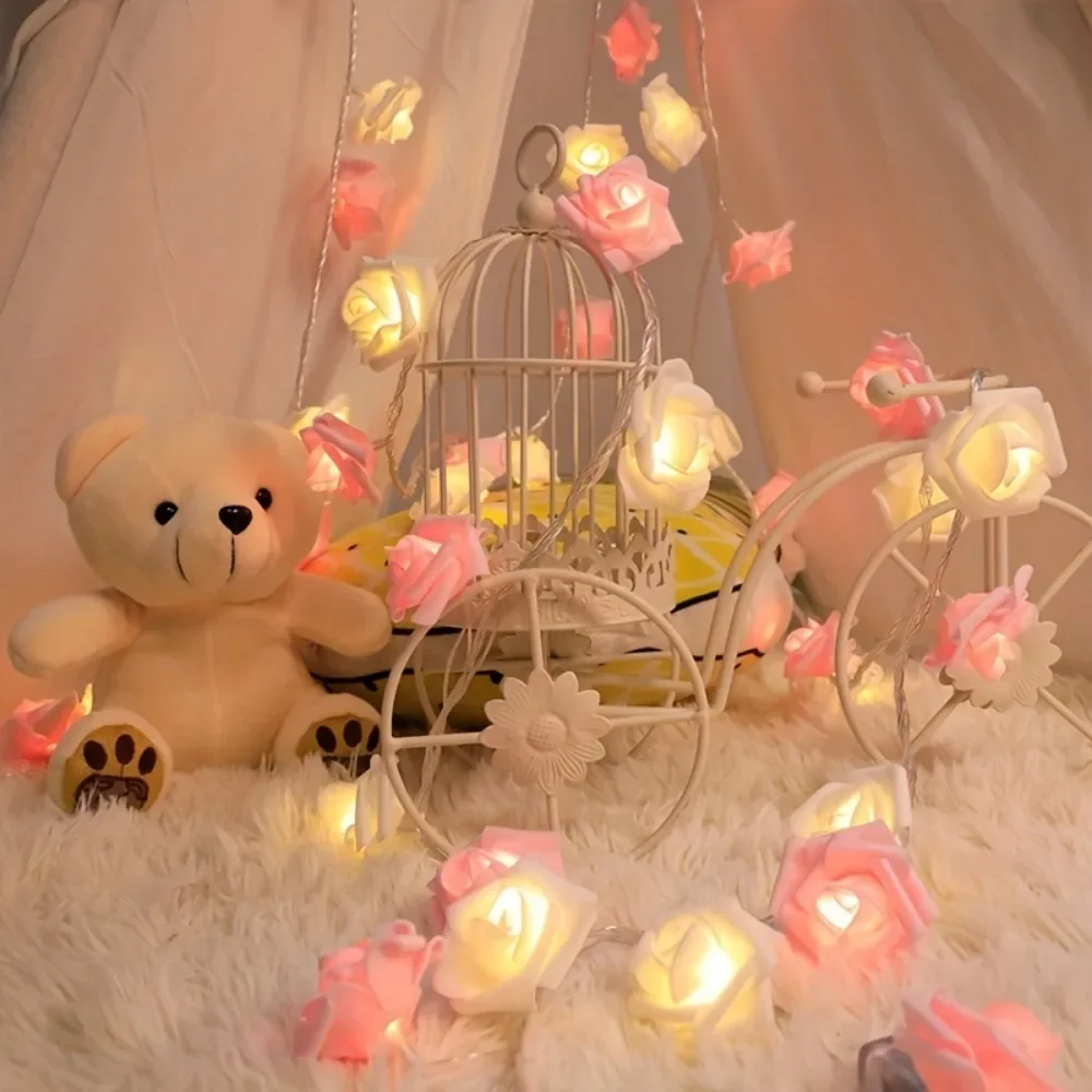 LED Rose Light String Scene Decoration Valentine's Day Simulation Flower Wedding Atmosphere Light