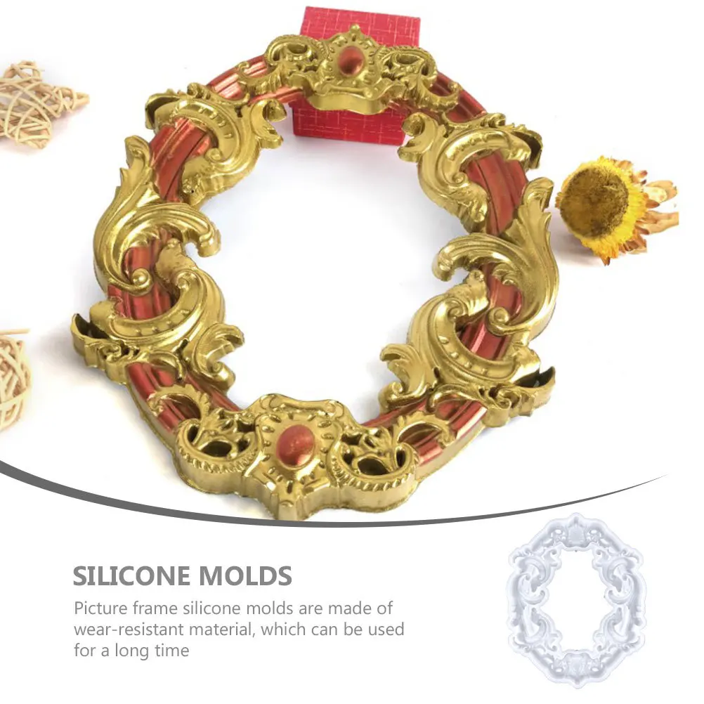 

Силиконовая форма для фоторамки, эпоксидная смола, сделай сам, креативный дисплей для фотографий, европейский стиль, долговечный, износостойкий, легко снимается, разрывается