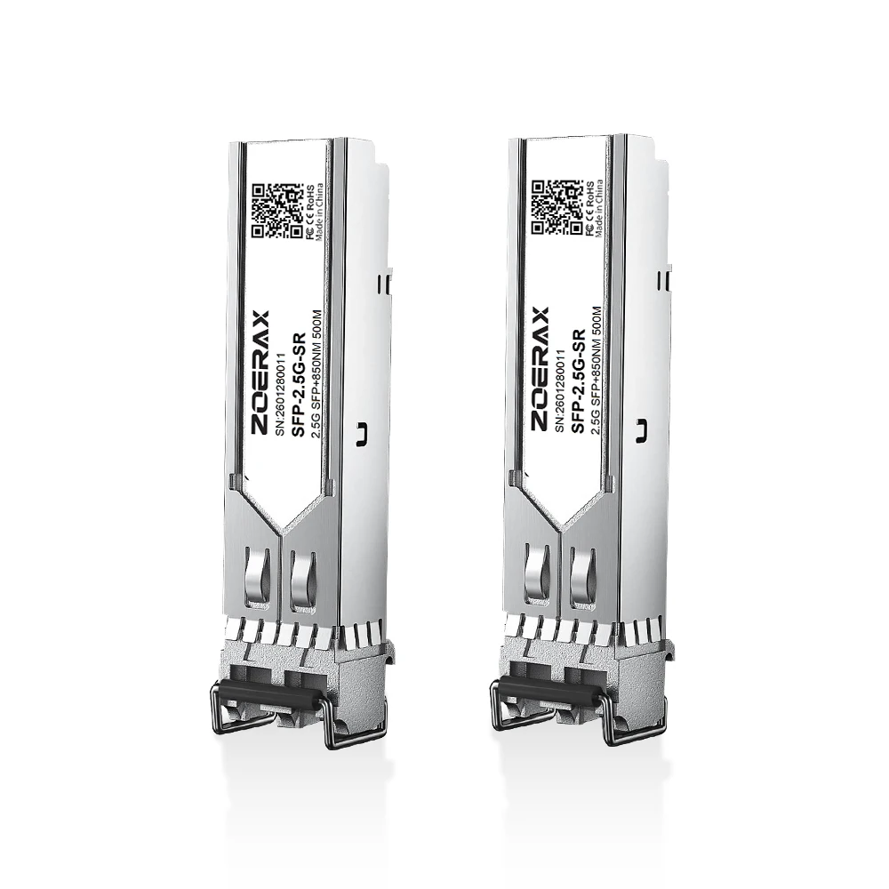 ZoeRax 1.25/2.5/10G SFP Multi-Mode LC Duplex Transceiver-Modul 850nm 550/500/300m DDM Glasfasermodul Plug-and-Play