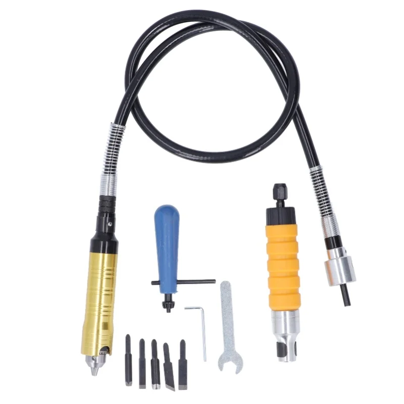 10Pcs Flex Shaft Adapter Attachment Flexible Extension Chuck Key For Power Drill Converter