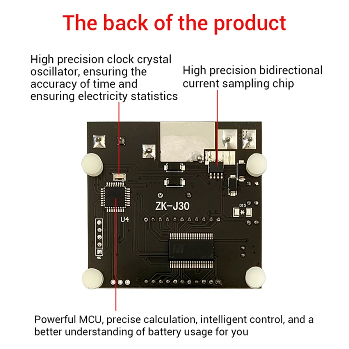 ZK-J30 Coulomb Meter Display Battery Test Lithium Battery Protection Against Bidirectional Current 30A