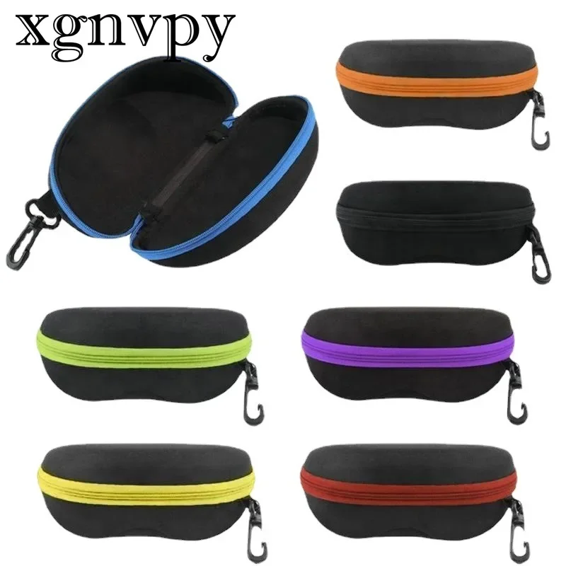 Xgnvpy New Highly Pressure Resistant Fashion Men's and Women's Sunglasses Box Zipper Sunglasses Simple Fashion Storage Box