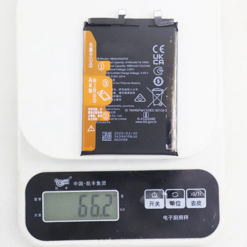 4800mAh HB466596EFW Battery For Huawei Honor X30 Mobile Phone Battery