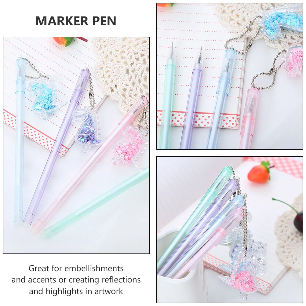 

20 Pcs Cute Pens Dinosaur Pendant s Gel Novelty Dragon Cool Colorful Cartoon