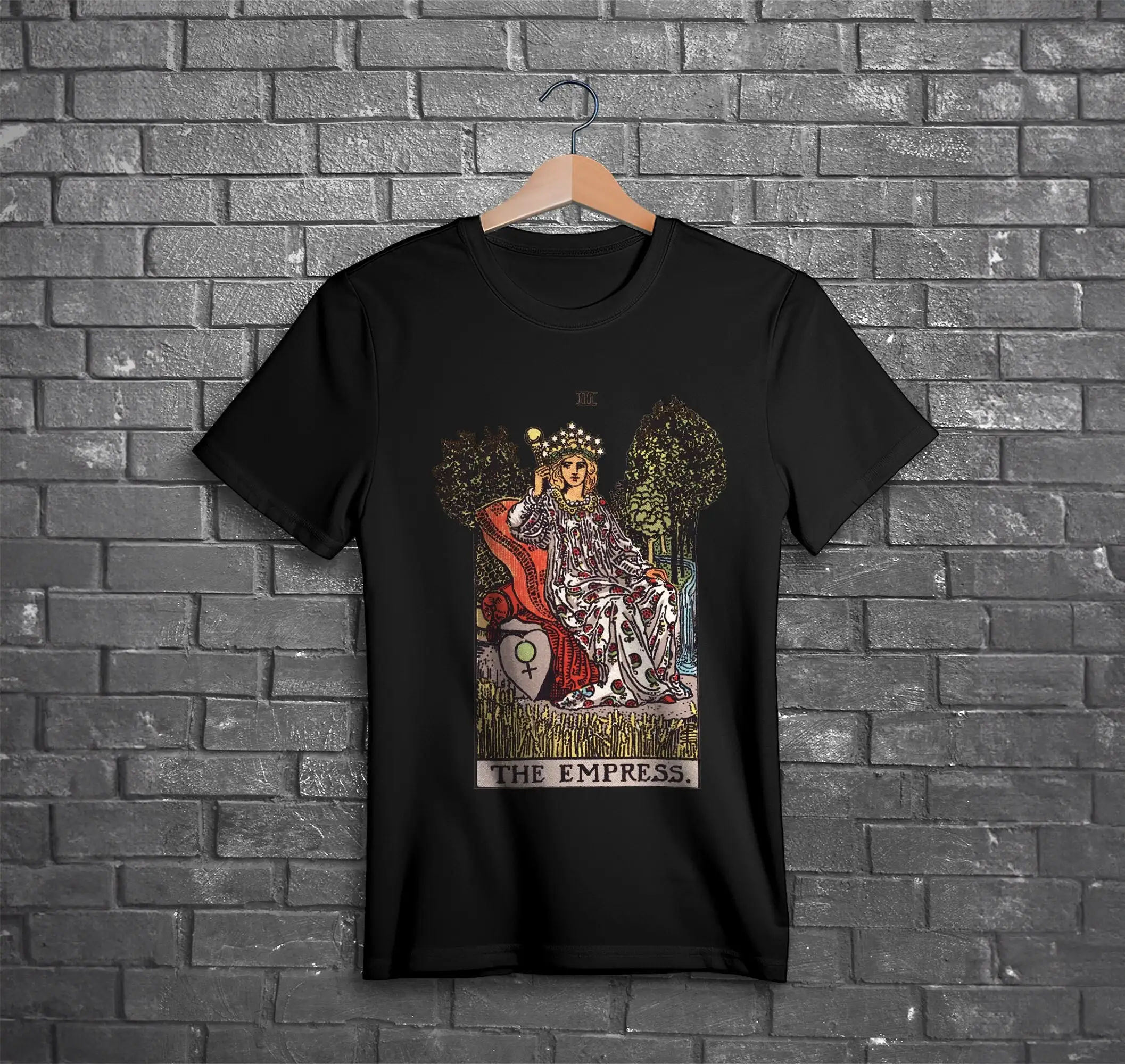 

Mystical Tarot T Shirt Empress Card Gothic vintage tee clothing gift for her