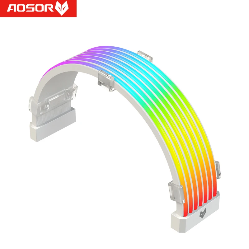 

COOLMOON AOSOR Lamp Tape PC Backlight Flexible Light Bar 5V ARGB Aura Sync Flexible Lamp Strip Bendable DIY for 8P Graphics Card