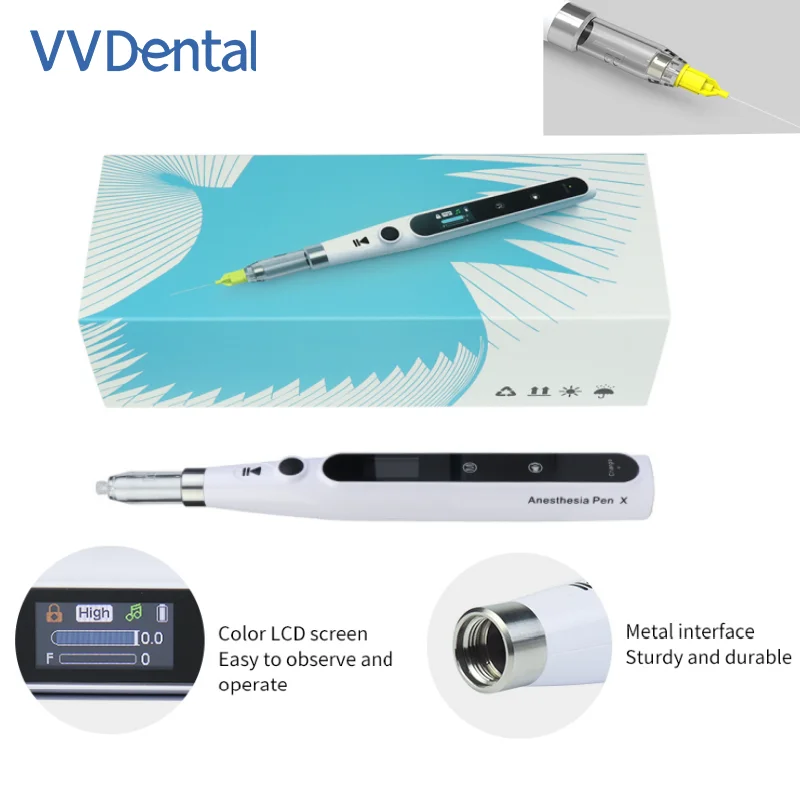 

VV Dental Wireless Anesthesia Injector Digital with Operatable LCD Display Painless Electric Local Anesthesia with LCD Display