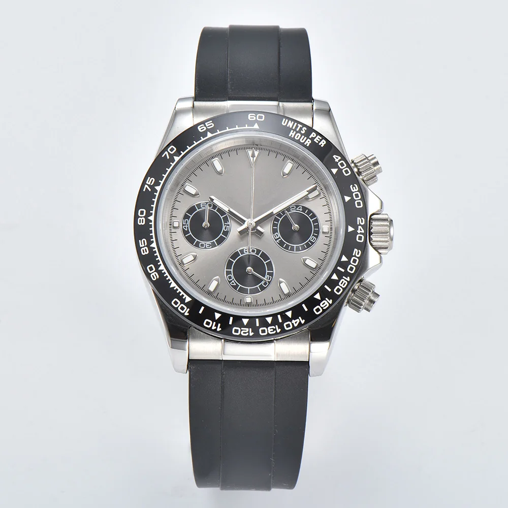 VK63 Waterproof Sapphire Rubber Strap Men's Watch