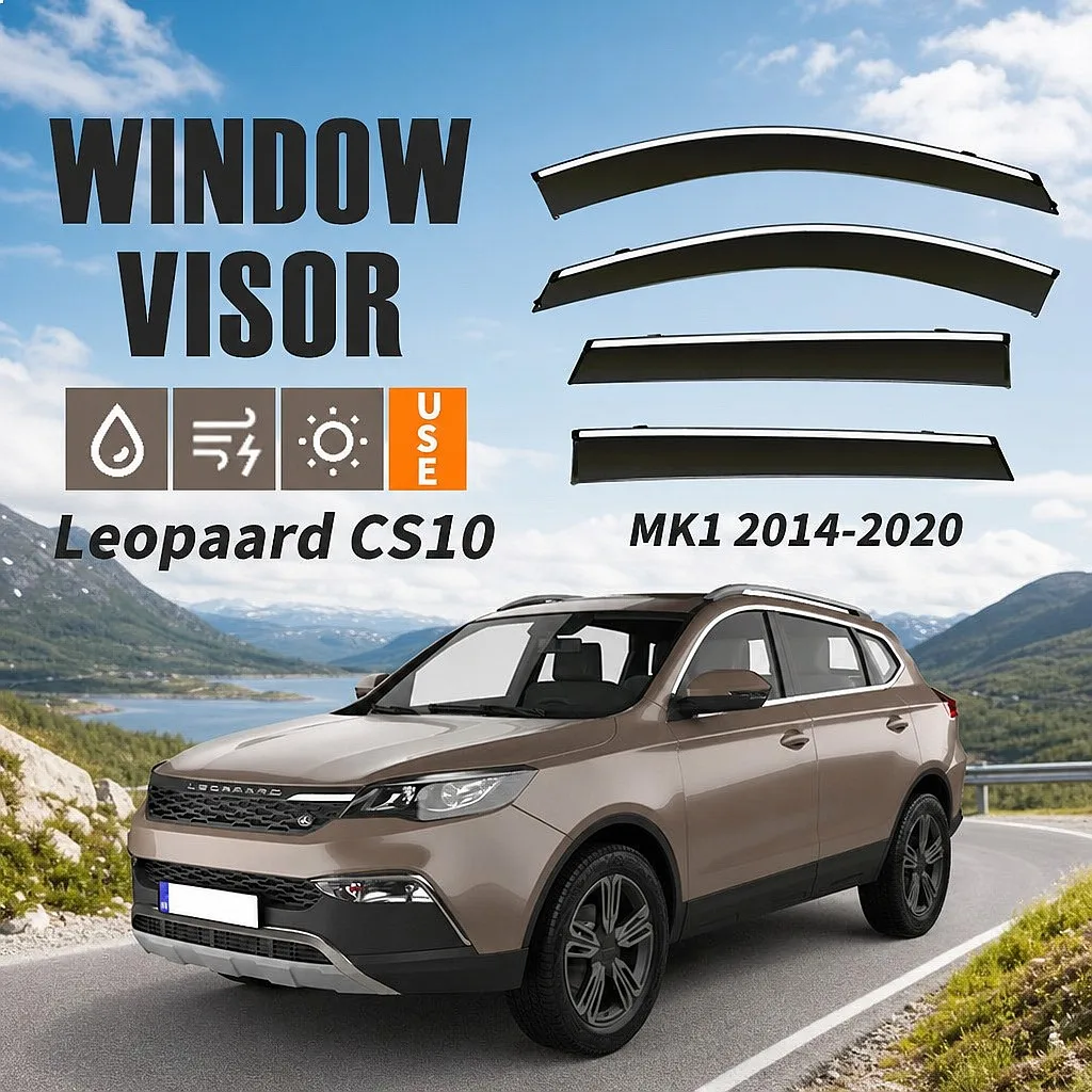 

For Leopaard CS10 2014-2020 Car Window Visor Rain Sun Shade Side Shield Awning Auto Accessories