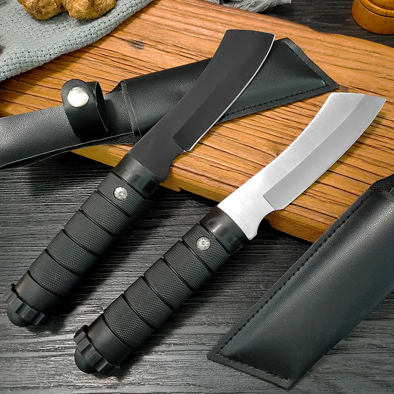 Kitchen Knife 5Cr15 Forged Stainless Steel Boning Chef Knife Meat Cleaver Vegetables Slicing Butcher Fishing Knife with Sheath