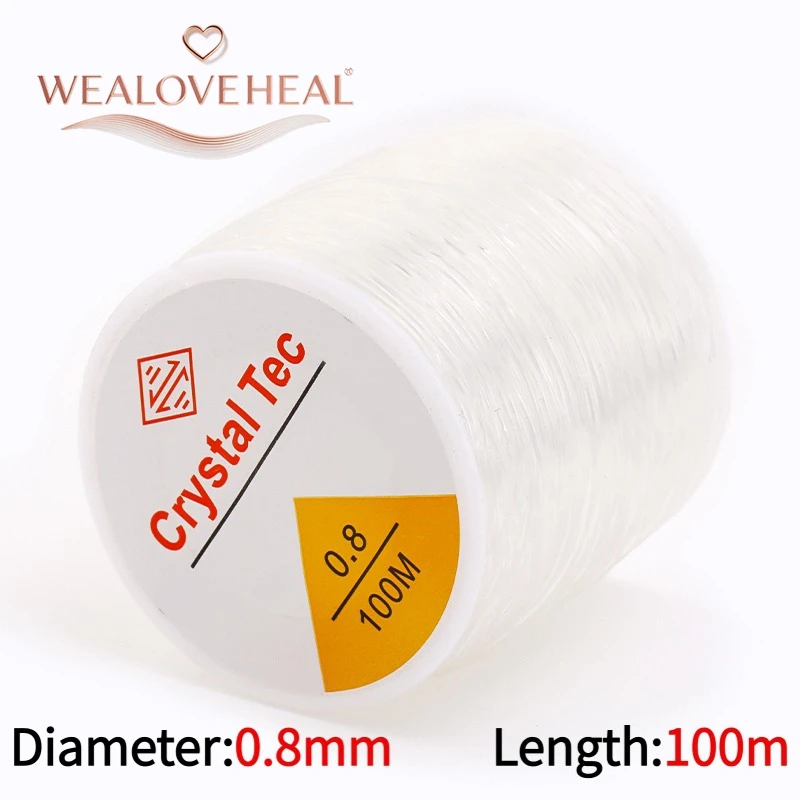 Starkes 0,4-1,0mm Elastisches Kordelband für Schmuckherstellung, Transparenter Dehnbarer Faden für DIY Armbänder Halsketten, Perlenschnur Zubehör – Detail 25