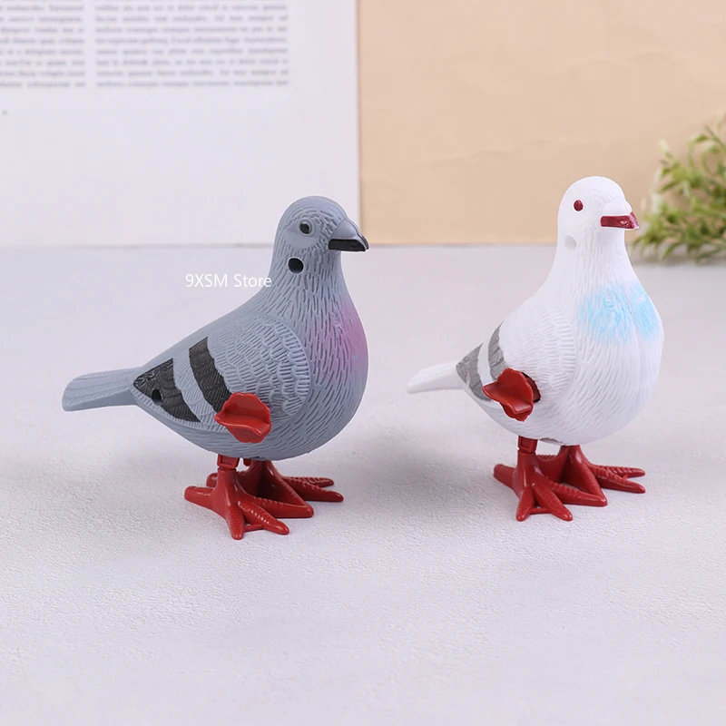 1PC Cute Jumping Pigeon Clockwork Toy Funny Simulation Animal Pigeon Model Kids Educational Toys for Event Ideal Gift Home Decor