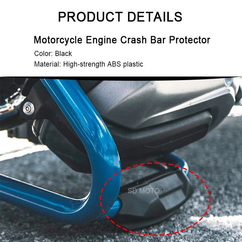 Motor Crash Bar Protector, Bumper Guard, Bloco Decorativo, BMW R1200GS R1250GS LC ADV R 1250GS Adventure 2004-2023